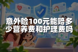 意外险100元能赔多少营养费和护理费吗