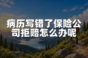 病历写错了保险公司拒赔怎么办呢