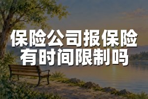 保险公司报保险有时间限制吗