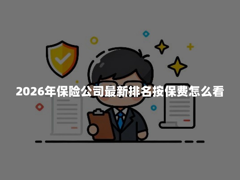 2026年保险公司最新排名按保费怎么看？别把不同口径混成一张榜