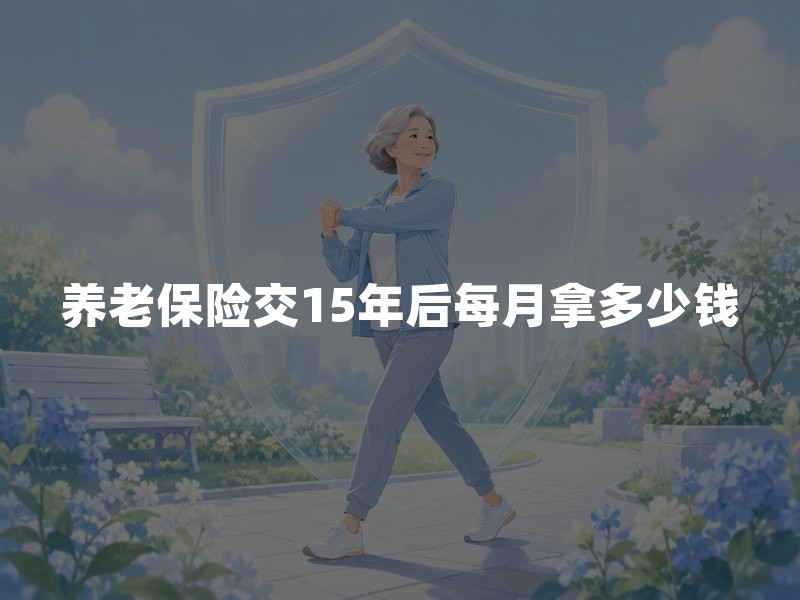 养老保险交15年后每月拿多少钱？2026年养老保险15年养老金计算公式及领取金额详解