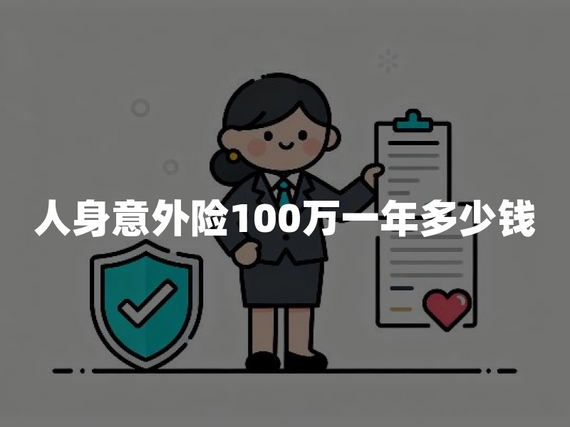 人身意外险100万一年多少钱？2026年意外险报价