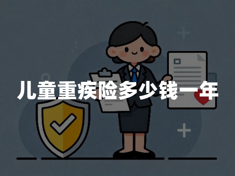 儿童重疾险多少钱一年？2026年少儿重疾险保费解读