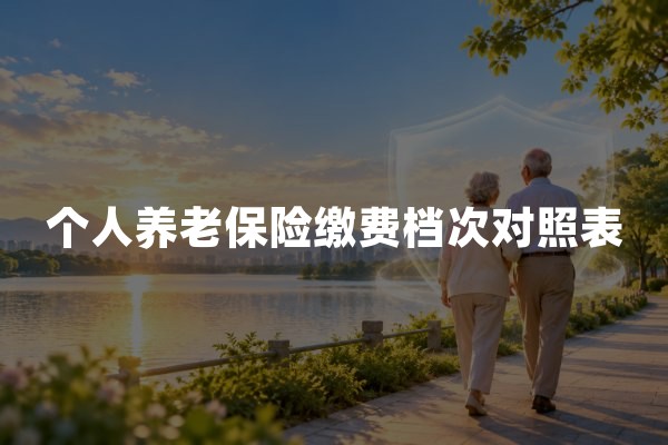 个人养老保险缴费档次对照表：2026年养老金缴费标准详解